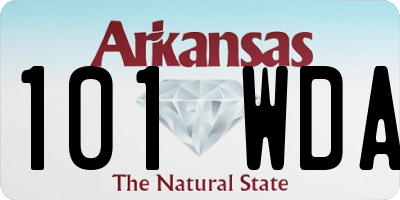 AR license plate 101WDA
