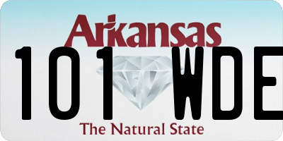 AR license plate 101WDE