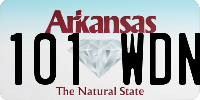AR license plate 101WDN