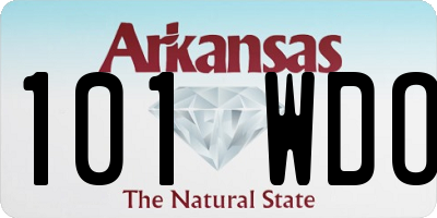 AR license plate 101WDO