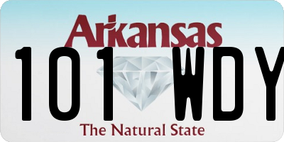 AR license plate 101WDY