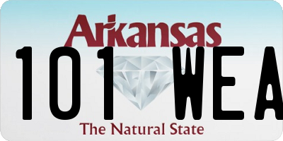 AR license plate 101WEA