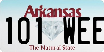 AR license plate 101WEE