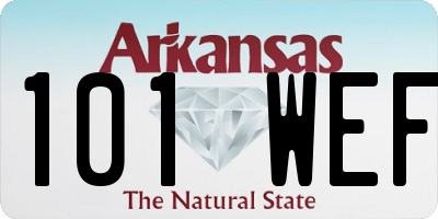 AR license plate 101WEF