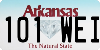 AR license plate 101WEI