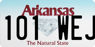 AR license plate 101WEJ