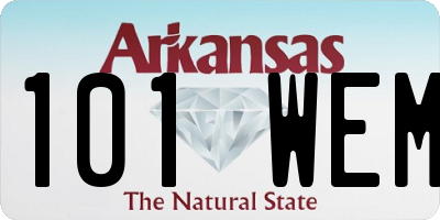 AR license plate 101WEM