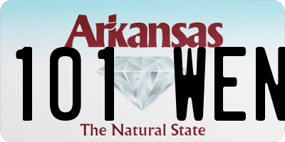 AR license plate 101WEN