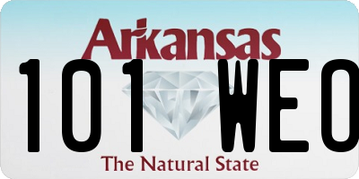 AR license plate 101WEO