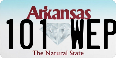 AR license plate 101WEP