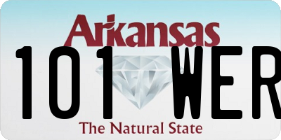 AR license plate 101WER