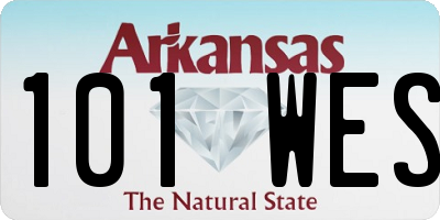 AR license plate 101WES
