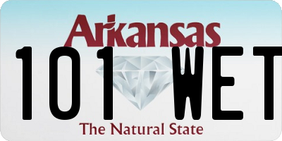 AR license plate 101WET