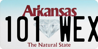 AR license plate 101WEX