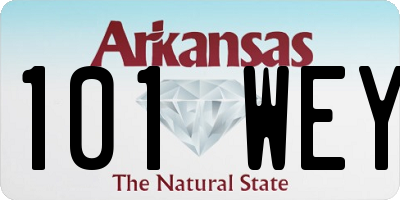 AR license plate 101WEY