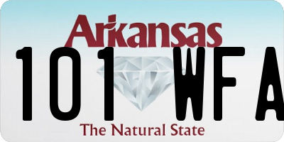 AR license plate 101WFA