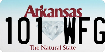 AR license plate 101WFG
