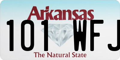 AR license plate 101WFJ