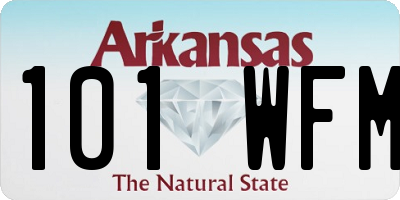 AR license plate 101WFM
