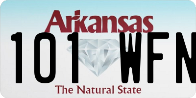 AR license plate 101WFN