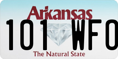 AR license plate 101WFO
