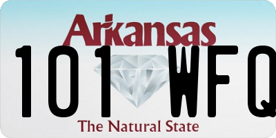 AR license plate 101WFQ