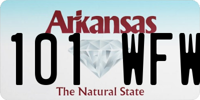 AR license plate 101WFW