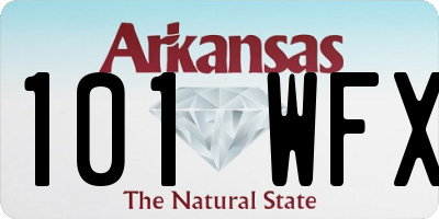 AR license plate 101WFX