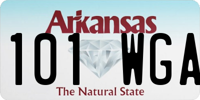 AR license plate 101WGA