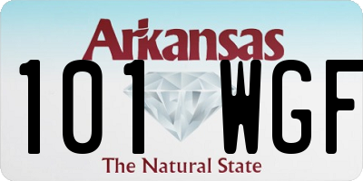 AR license plate 101WGF