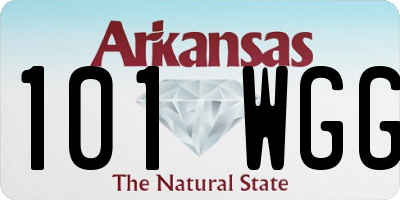 AR license plate 101WGG