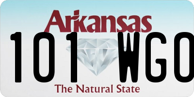 AR license plate 101WGO