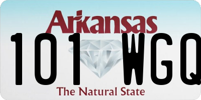 AR license plate 101WGQ