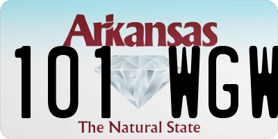 AR license plate 101WGW