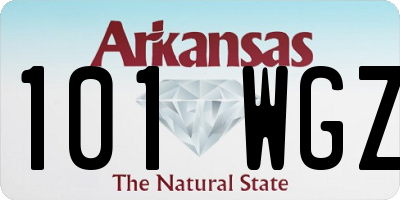 AR license plate 101WGZ
