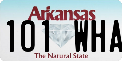 AR license plate 101WHA