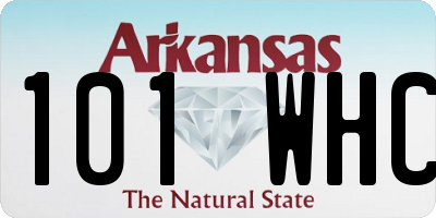 AR license plate 101WHC