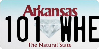 AR license plate 101WHE