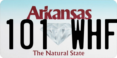 AR license plate 101WHF