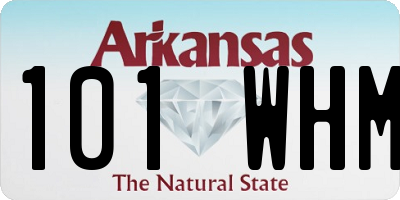 AR license plate 101WHM
