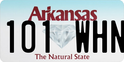 AR license plate 101WHN