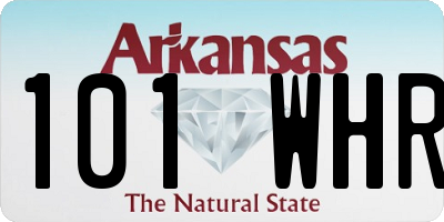 AR license plate 101WHR