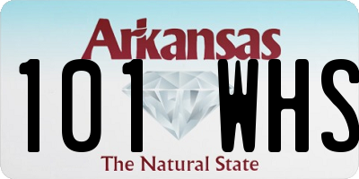 AR license plate 101WHS