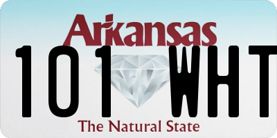 AR license plate 101WHT