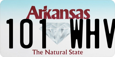 AR license plate 101WHV