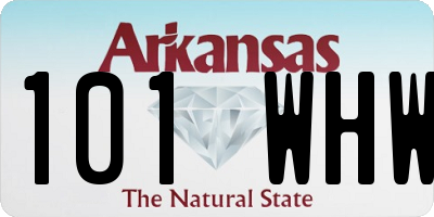 AR license plate 101WHW