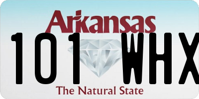 AR license plate 101WHX