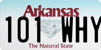 AR license plate 101WHY