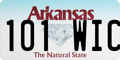 AR license plate 101WIC