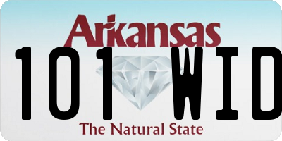 AR license plate 101WID